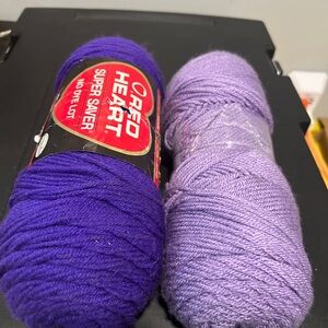 Red Heart Super Saver Yarn - Purple and Lavender